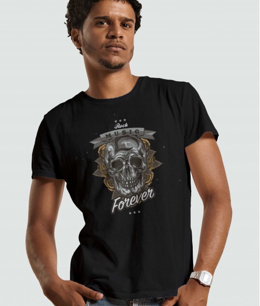 Мъжка тениска с щампа Готика Forever rock music - TShirtArtShop.com